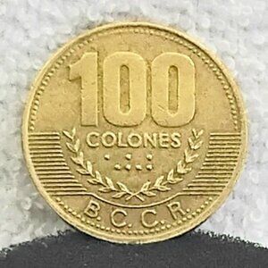 Circulated 2000 Costa Rican B.C.C.R. 100 Colones Coin!!